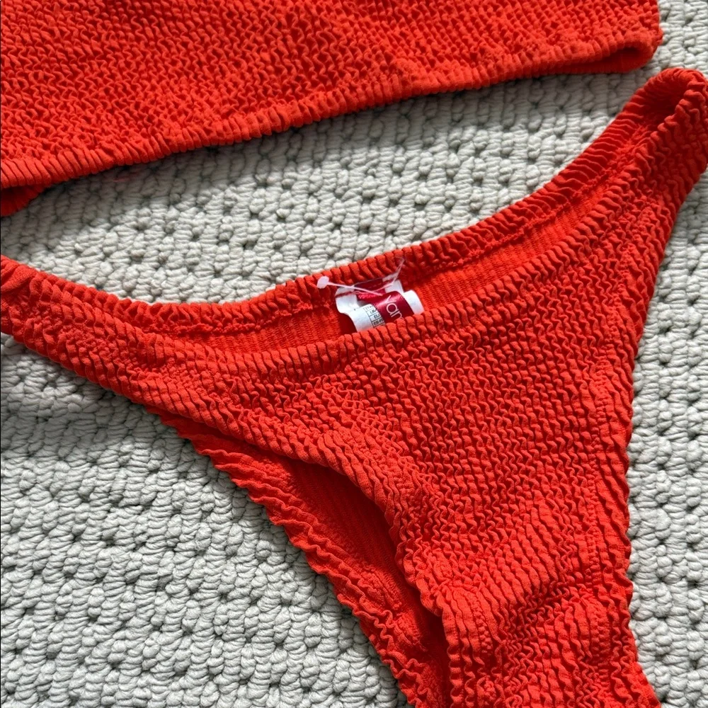 Yamamay Women's Orange Knit Bikini Set One Size - Picture 2 of 4